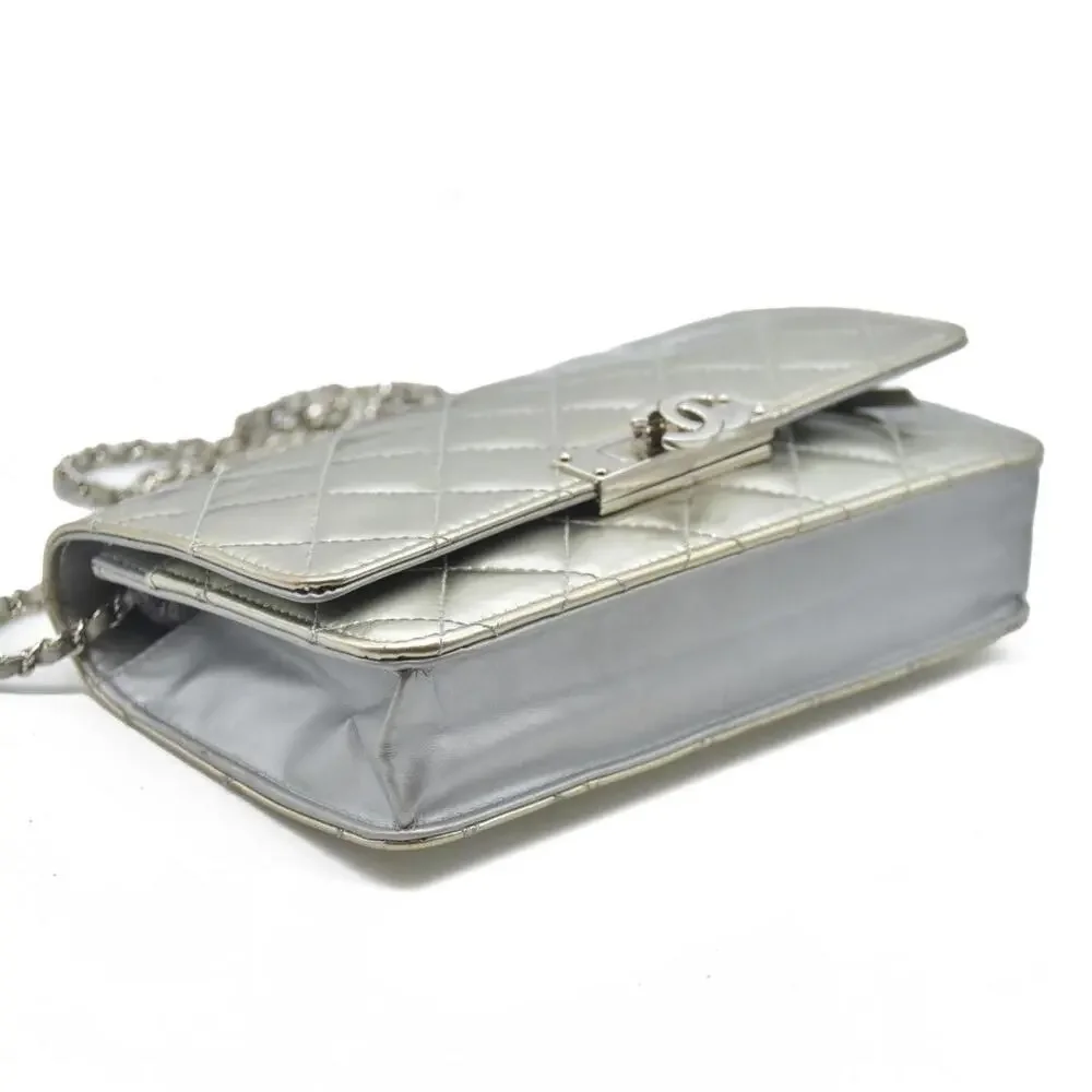 Chanel Patent Quilted Golden Class Wallet on Chain WOC